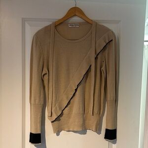 Sonia Rykiel Beige and Black Sweater